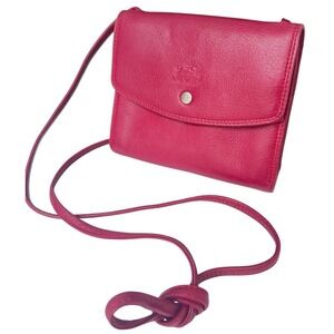 Mancini Women's Red Leather Clutch Wallet Belt Wallet Crossbody Convertible Bag